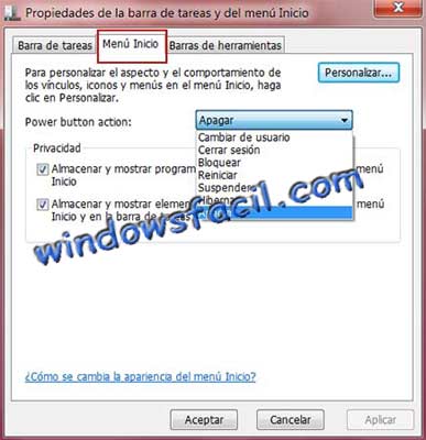 Windowsfacil. configurar menu de inicio en windows